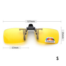 Clip-on Polarized Night Vision Flip-up Len Car Driver Anti UVA UVB Polarized Sunglasses Goggles Anti-Glare Glasses Clip Unis