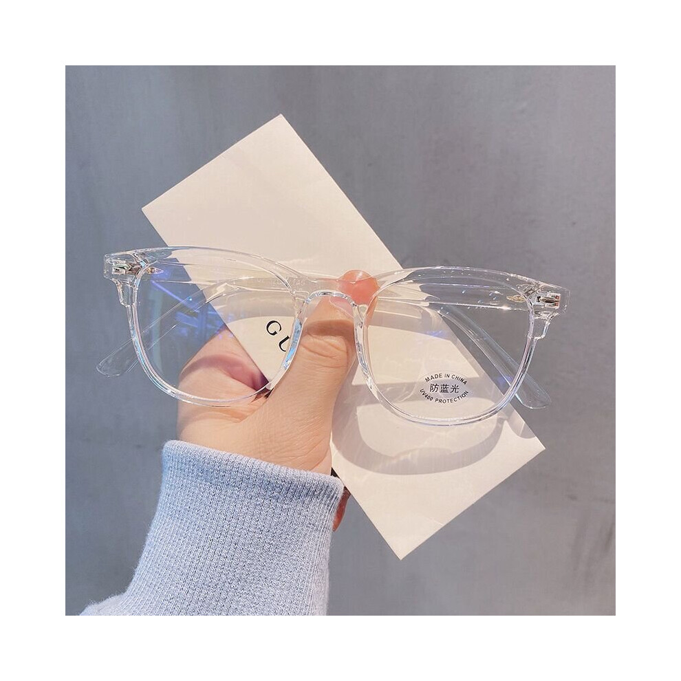 Seemfly Myopia Glasses Anti-blue Glasses for Women and Men Big Square Glasses College Students Nearsighted TR90
