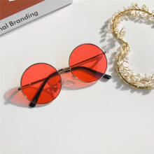 Child Retro Metal Round Frame Sunglasses Kids Summer Wild Glasses Boys And Girls UV400 Protection Eyewear