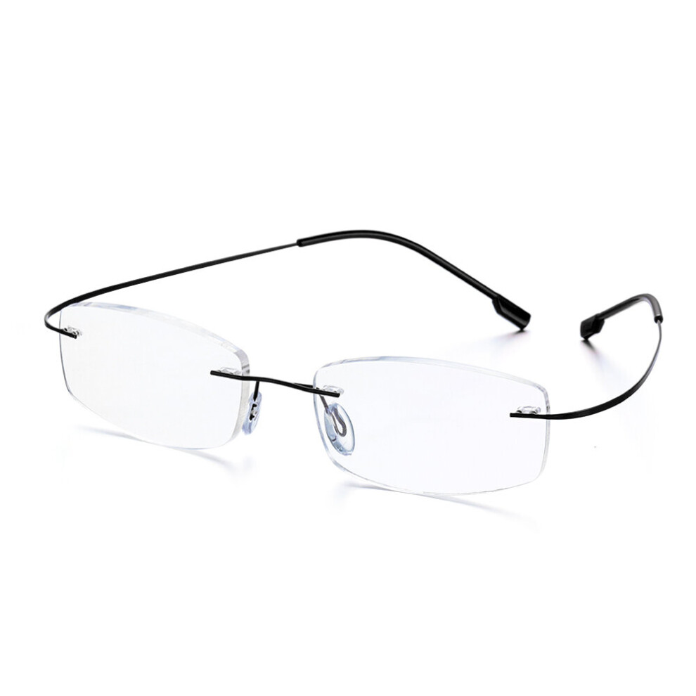 Men and Women Vision Care Eyewear Flexible Rimless Reading Glasses Memory Titanium Presbyopic Eyeglasses
