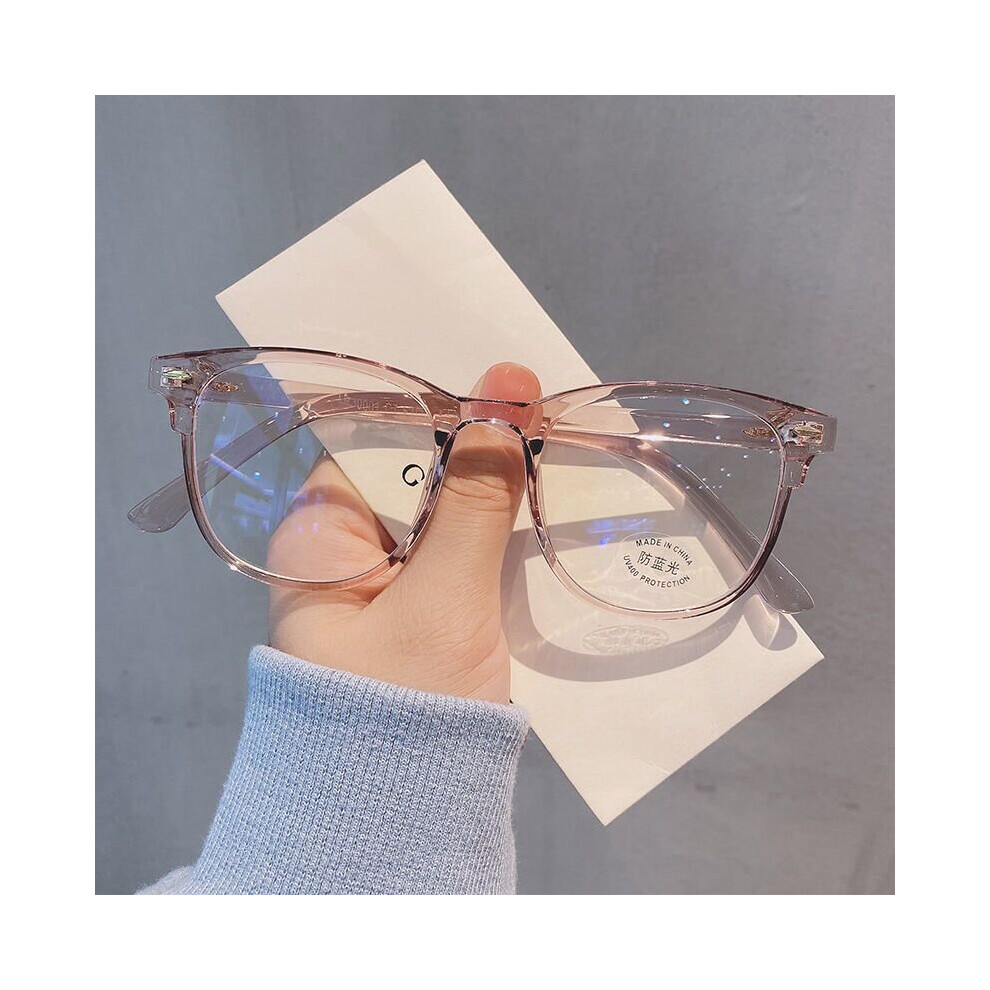 Seemfly Myopia Glasses Anti-blue Glasses for Women and Men Big Square Glasses College Students Nearsighted TR90