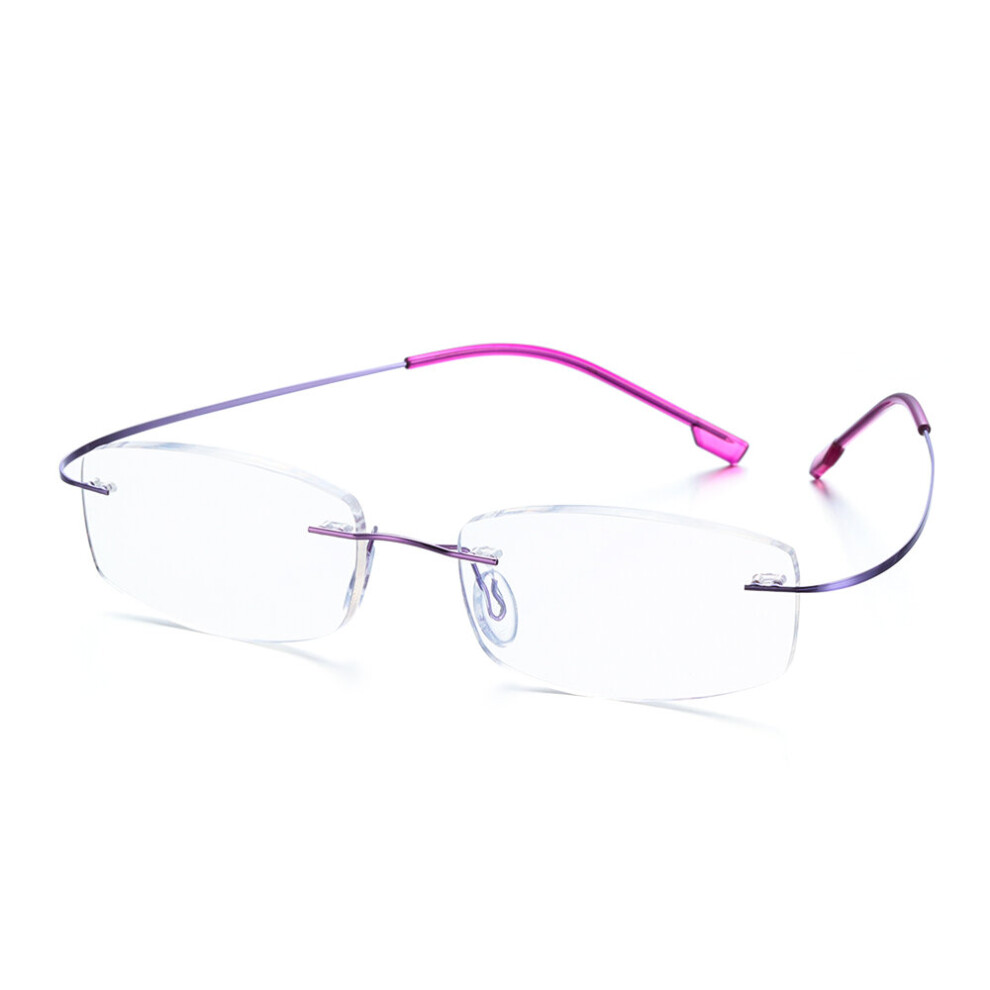 Men and Women Vision Care Eyewear Flexible Rimless Reading Glasses Memory Titanium Presbyopic Eyeglasses