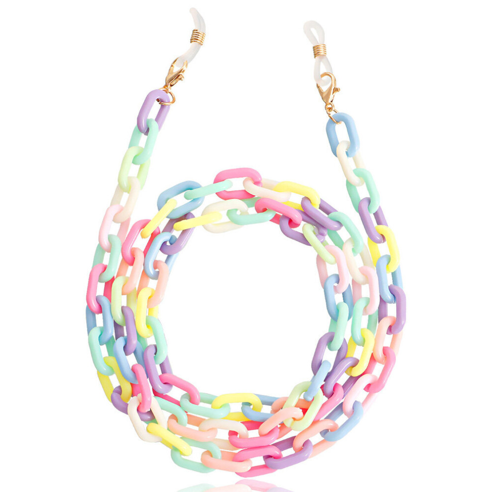 Glasses Chain Dual-use Lanyard Bohemian Colorful Bead Chain Anti-lost Neck Chain Sunglasses Eyewear Accessories
