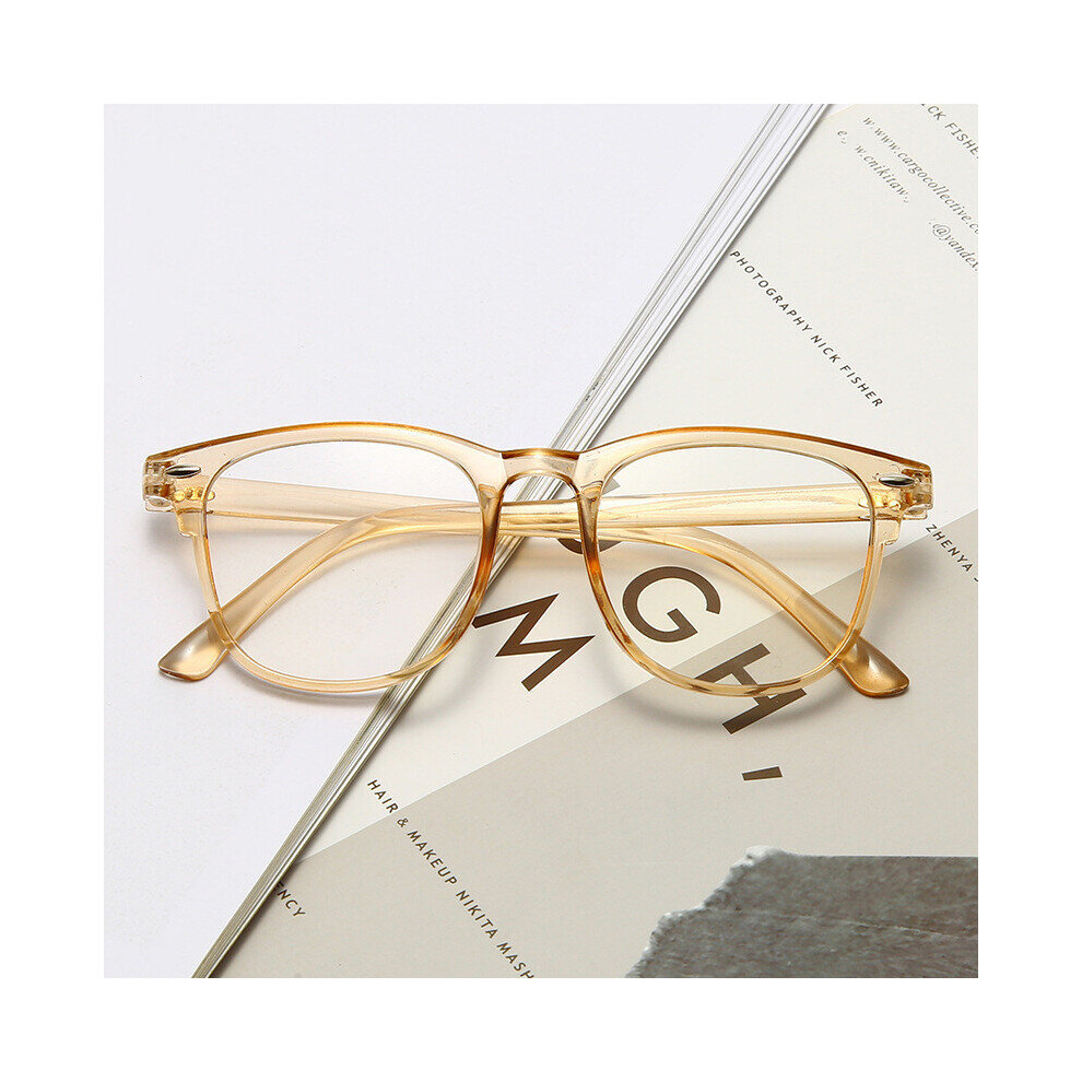 Men's Multicoloured Oversized Reading Glasses Wo Square Frame Eyewear Unisex Short-Sighted Myopia Glasses Prescription Diopter Eyeglasses