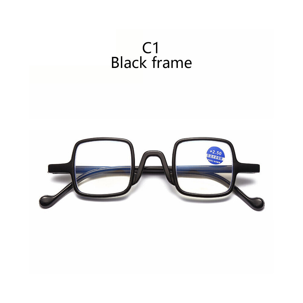 Square Rectangle Frame Reading Glasses Anti Light Resin Sheet Bean Flower Frame Presbyopic Eyewear +1.0 +1.5 +4.0