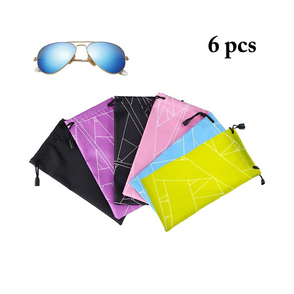 6pcs/lot Soft Cloth Glasses bag sunglasses case Waterproof Dustproof eyeglasses pouch Eyewear Accessories Speckle Solid