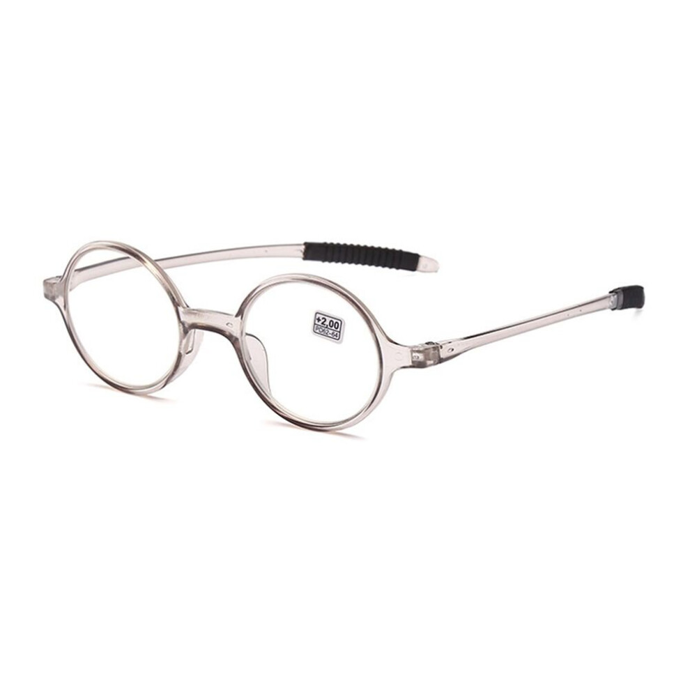 Multicoloured Round Frame Reading Glasses Pc Stylish Hd Resin Reading Glasses Portable Gift For Parents Presbyopic Magnification
