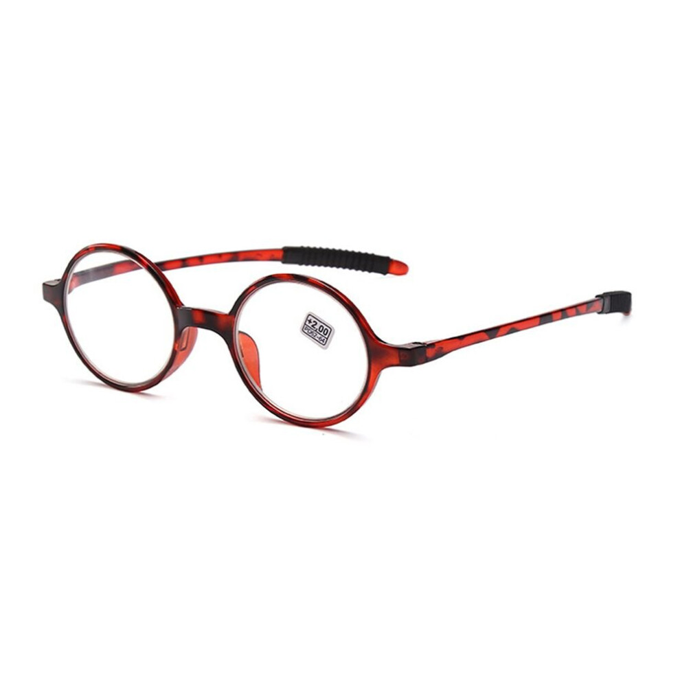 Round Frame Reading Glasses PC Stylish Hd resin Reading Glasses Portable Gift For Parents Presbyopic Magnification