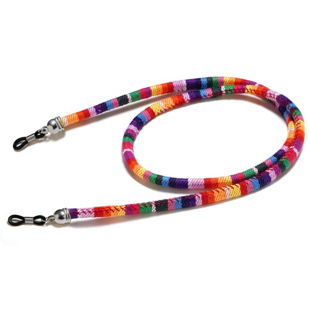 White Practical Eyeglass Sunglasses Cotton Neck String Cord Retainer Strap Eyewear Lanyard Holder High-End Ethnic Rope Glasses Chain