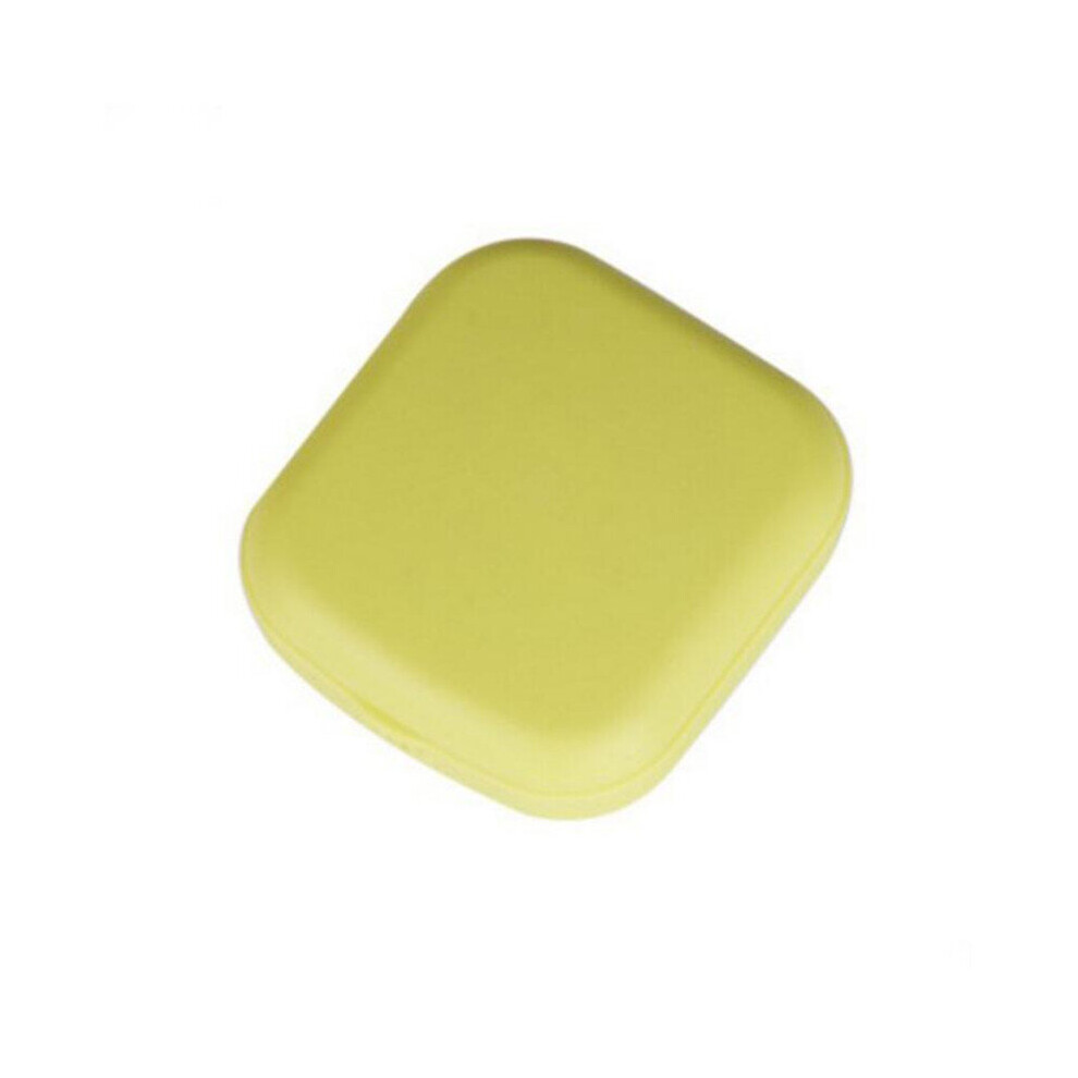 Green 1Pc Mini Square Lens Case With Mirror Women Colored Lenses Box Eyes Lens Container Lovely Travel Kit