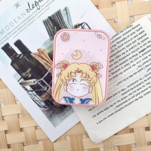 Japanese Pink Series Lens Case Box With Mirror Cartoon Colored Lens Container Portable Travel Set Lenses Storage Gift