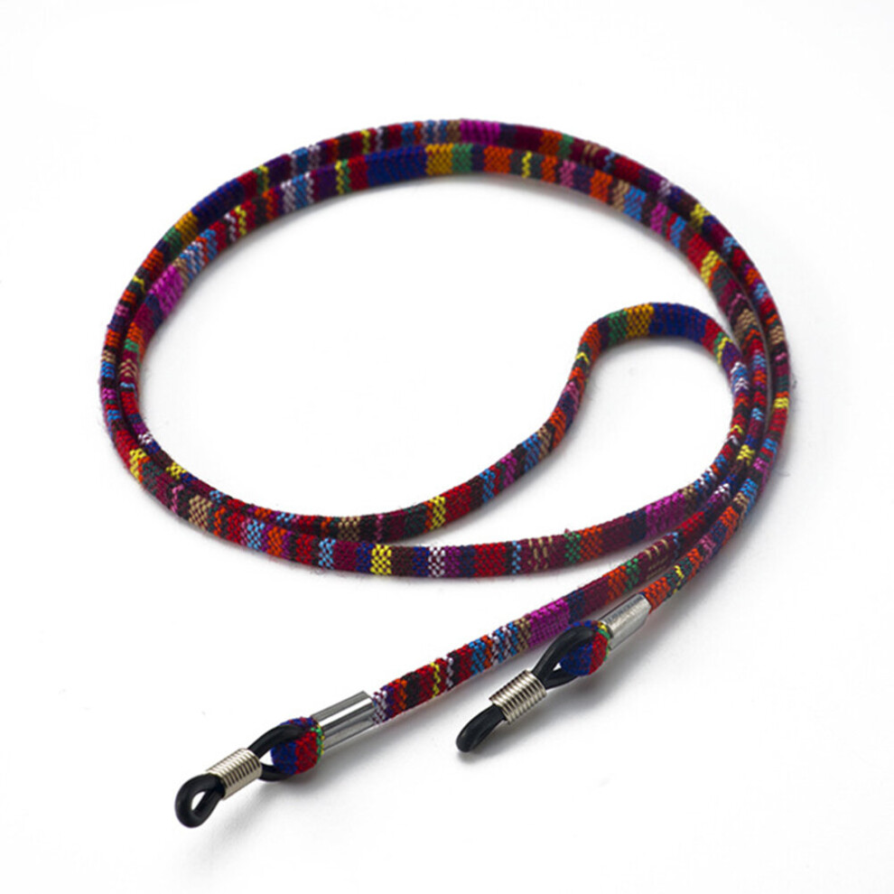 White Eyeglass Sunglasses Cotton Neck String Cord Retainer Strap Eyewear Lanyard Holder High-End Ethnic Rope Glasses Chain