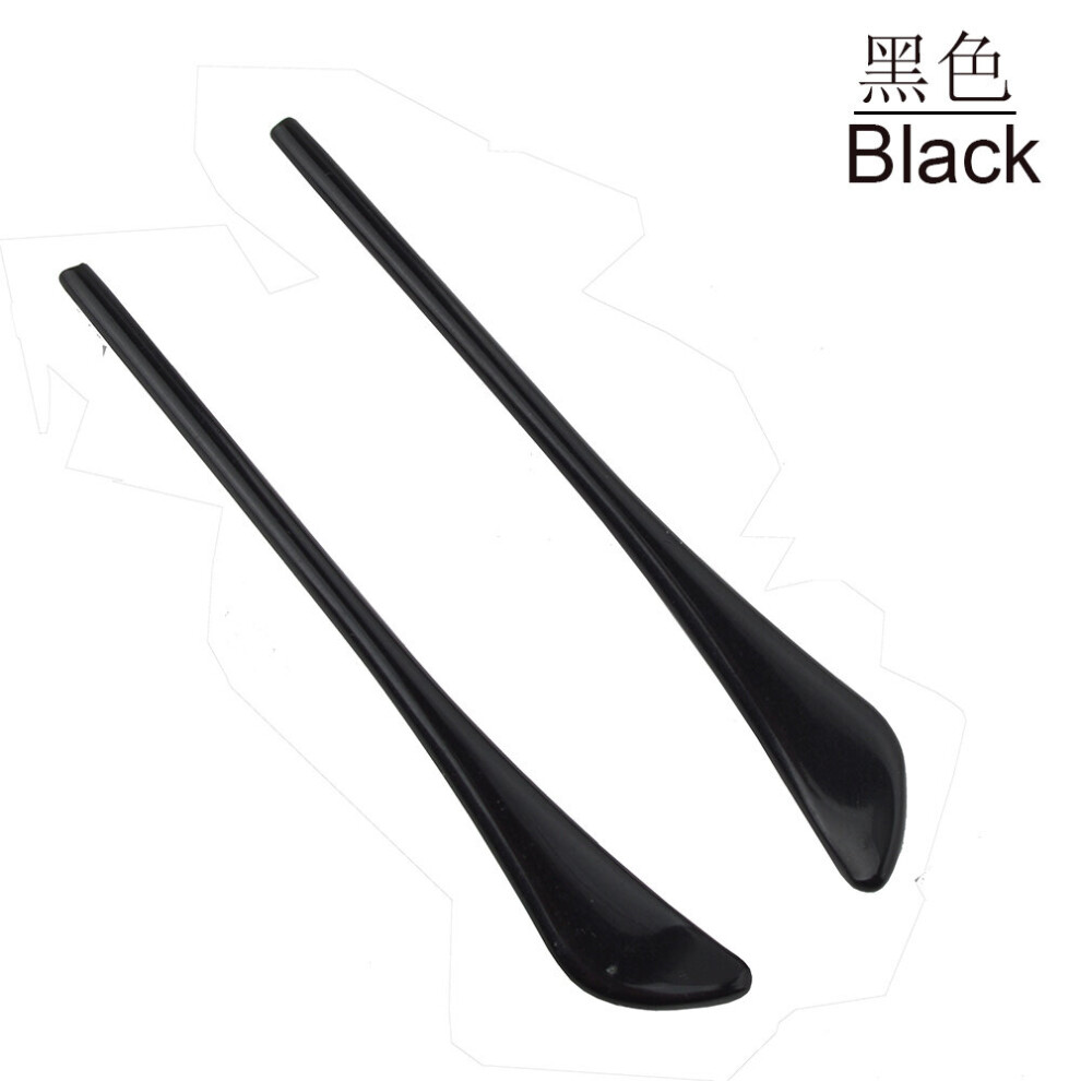 Black 10Pairs(20Pcs) Pvc Anti Slip Plastic Temple Tips For Metal Temple Glasses Eyewear Temple Tips Eyeglasses Temple