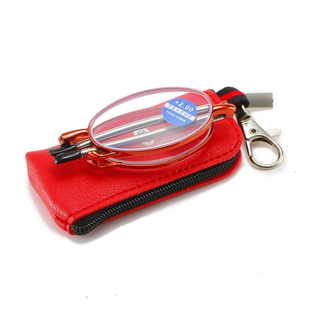 1PC Unisex Folding Metal Reading Glasses Portable Presbyopic Eyeglasses High-definition Foldable Eyewear With Box +1.0~+4.0