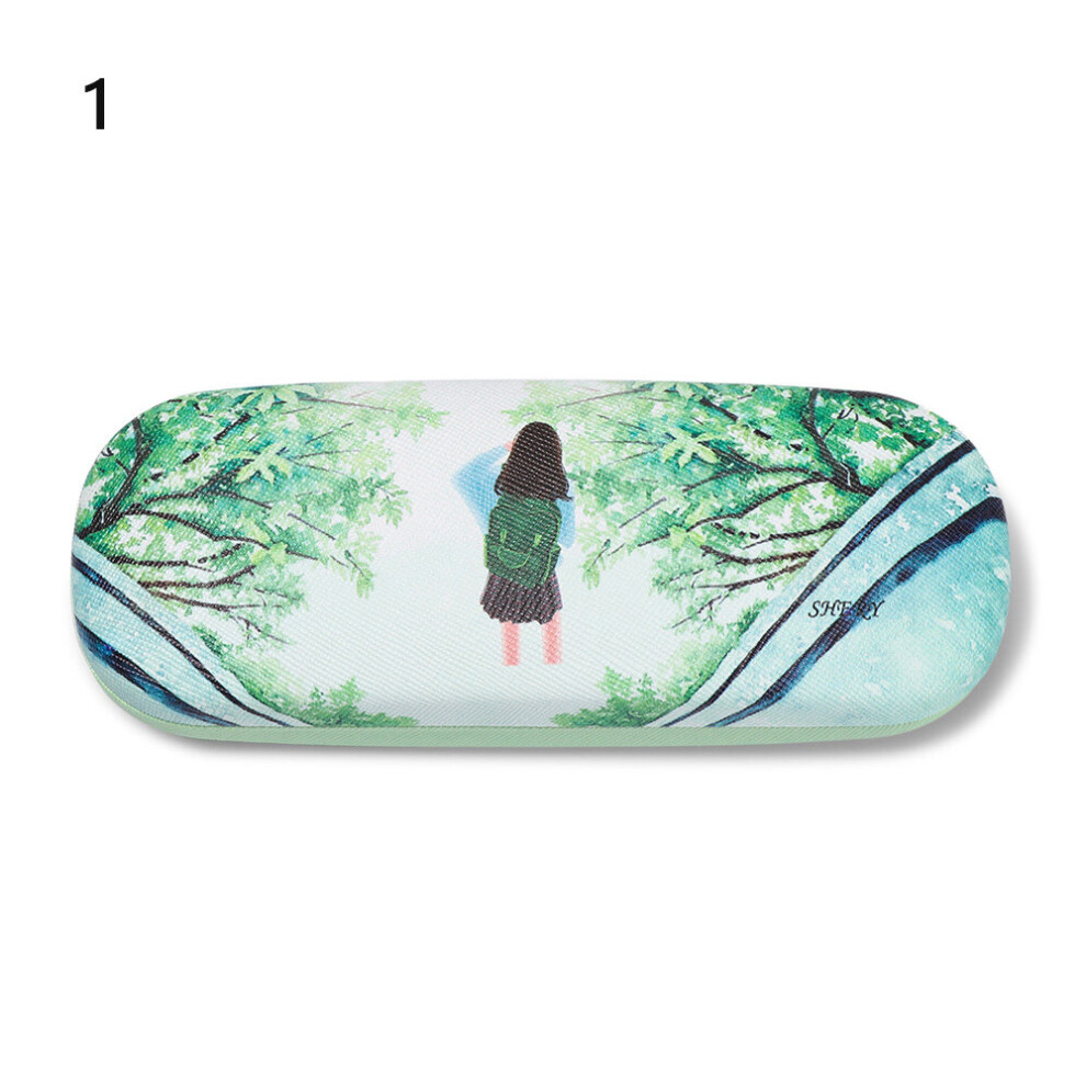 Unisex Pattern Glasses Box Portable Hard Eyeglasses Case Spectacle Holder Eyewear Protector Travel Accessories
