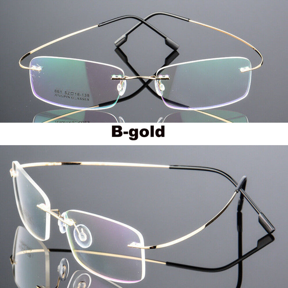 Multicoloured Ultralight Rimless Eyeglasses Clear Memory Titanium Reading Glasses Unisex Magnetic Presbyopic Eyewear Strength +1.0~+4.0