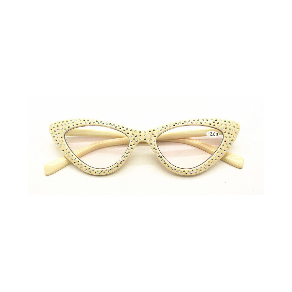 Cat Eye Reading Glasses Women Men Presbyopic Eyeglasses Female Male Hyperopia Eyewear Spectacles With Rhinestone