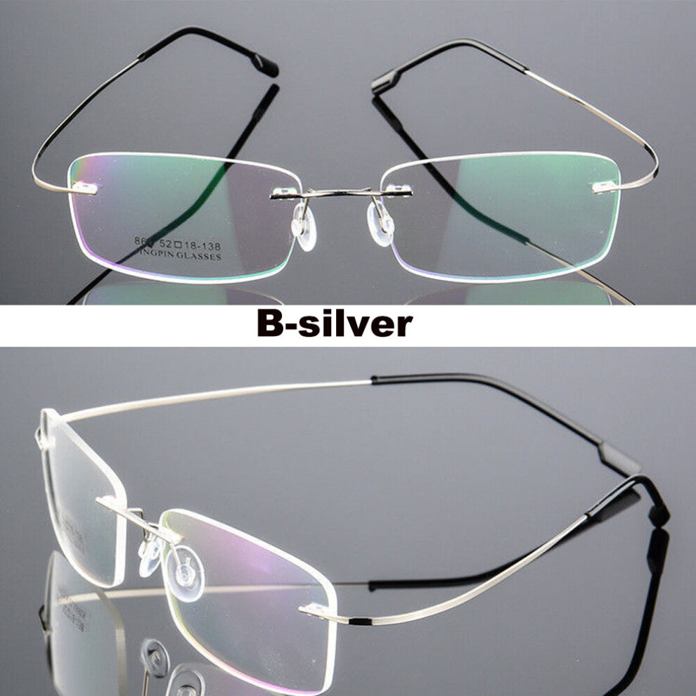 Multicoloured Ultralight Rimless Eyeglasses Clear Memory Titanium Reading Glasses Unisex Magnetic Presbyopic Eyewear Strength +1.0~+4.0