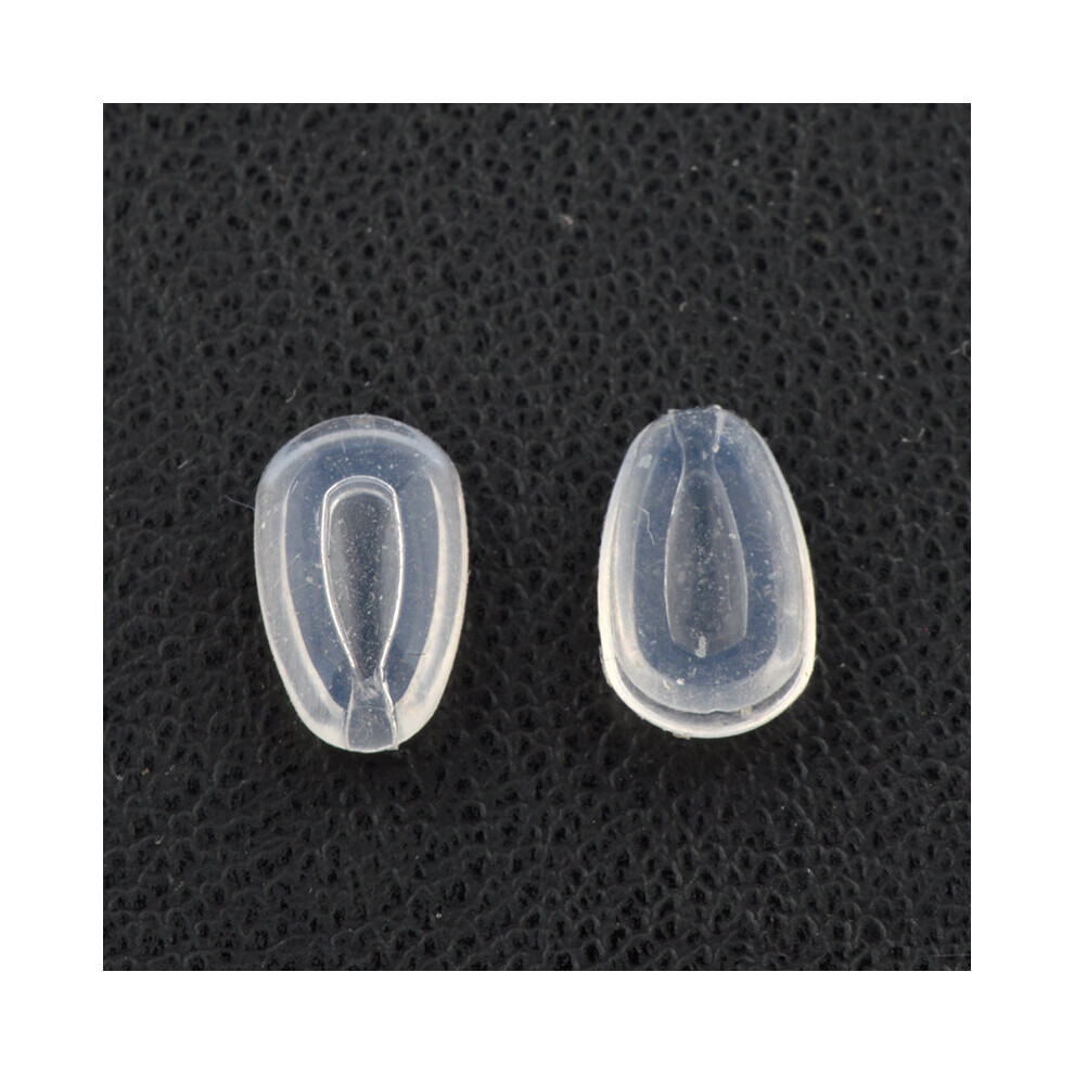 Clear 20Pcs/10Pairs Eyeglasses Push In Silicone Air Chamber Nose Pad Soft Silicone Nose Pads For Optical Eyewear