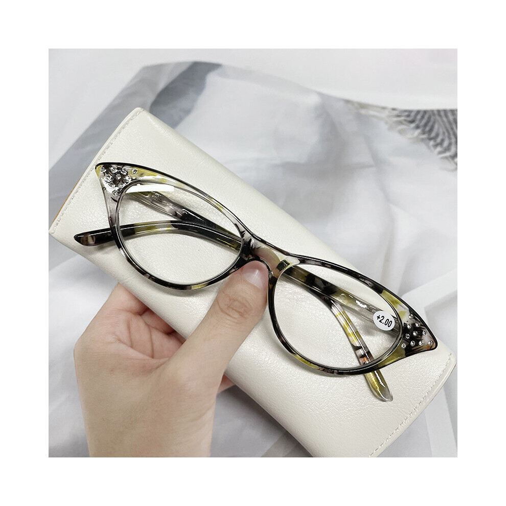 Multicoloured Reading Glasses Women Vintage Cat Eye Glasses Clear Lens Presbyopia Spectacles Eyewear Diopter +1.0 +1.5 +2.0 +2.5 +3.0 +3.5