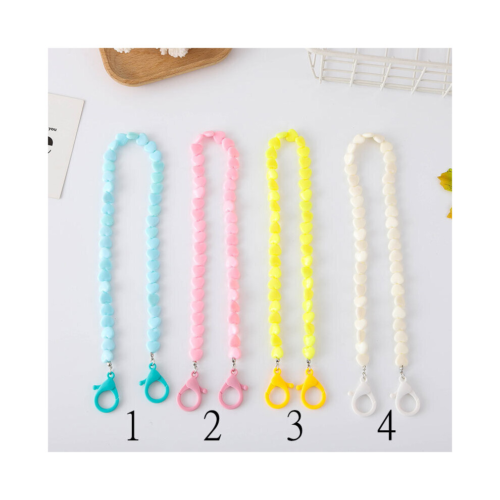 Children's Glasses Chain Acrylic Candy Heart Anti-lost Mask Chain Lanyard Sunglasses Holder Strap Neck Cord Eyewear Chain