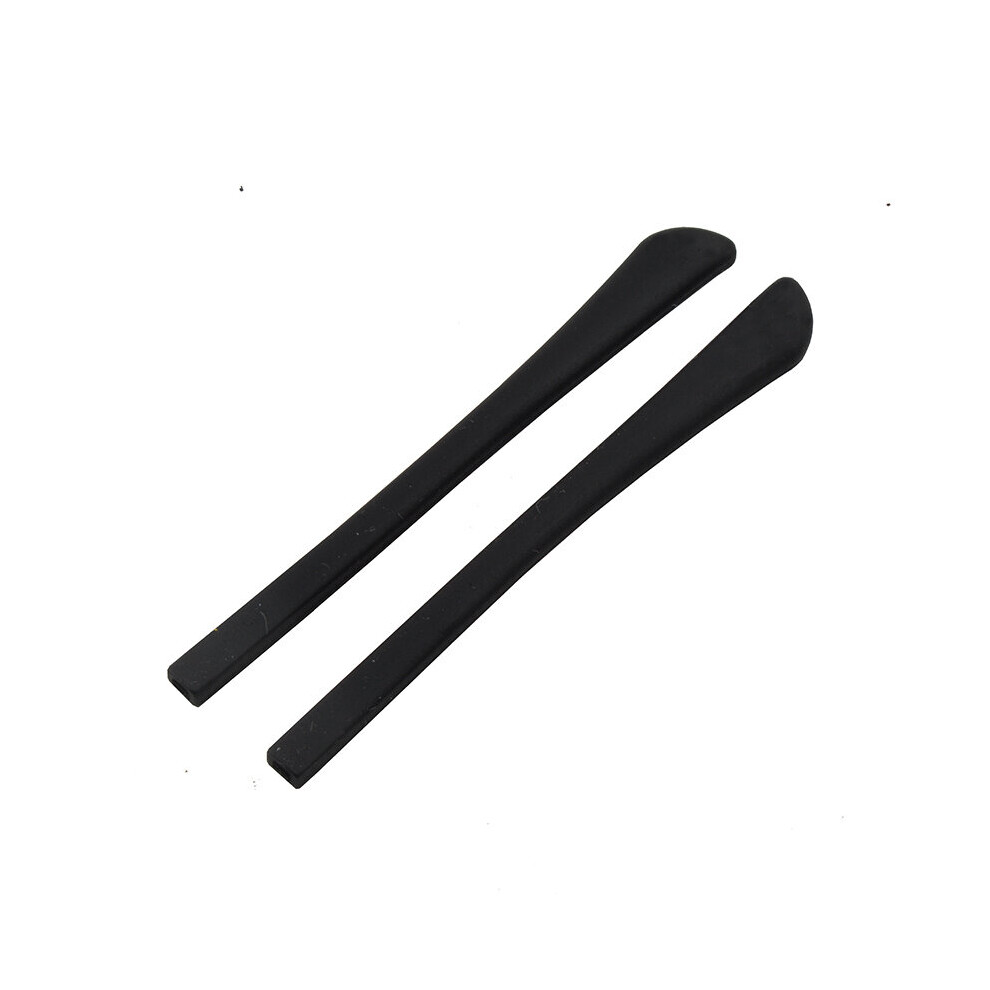 Black 10Pairs(20Pieces) Metal Eyeglasses Temple Tip Glasses Rubber Tip 75Mm Length