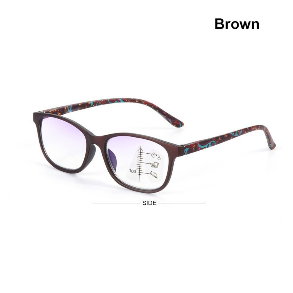 +1.0~+3.5 Multifocal Reading Glasses Progressive Bifocal Anti Ray UV Protect Presbyopic Eyeglasses Computer Eyewear