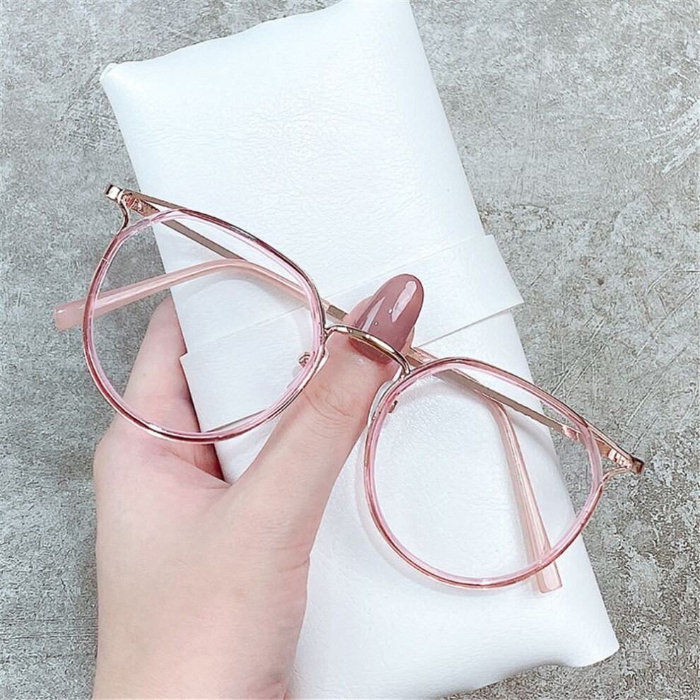 Metal Myopia Glasses Anti-UV Computer Goggles Women Optical Glasses Vision Care Eyewear 0 -1.0~ -4.0