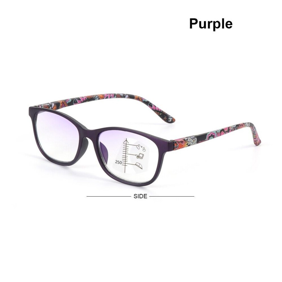 Multicoloured +1.0~+3.5 Multifocal Reading Glasses Progressive Bifocal Anti Ray Uv Protect Presbyopic Eyeglasses Computer Eyewear