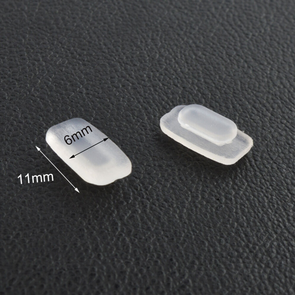 Yellow 10Pairs(20Pcs) Clear Eyeglasses Glasses Silicone Nose Pads Push On