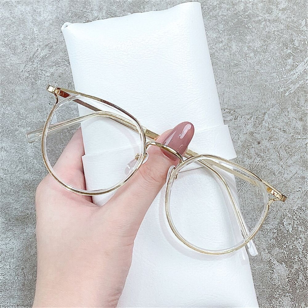 Metal Myopia Glasses Anti-UV Computer Goggles Women Optical Glasses Vision Care Eyewear 0 -1.0~ -4.0