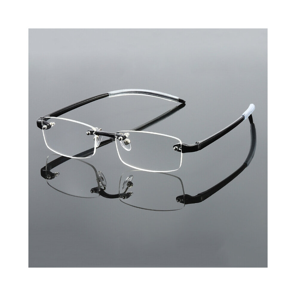 Multicoloured Men Women Rimless Reading Glasses Business Frameless Clear Lens Presbyopia Eyeglasses Ultralight Spectacle +1.0 To +3.0