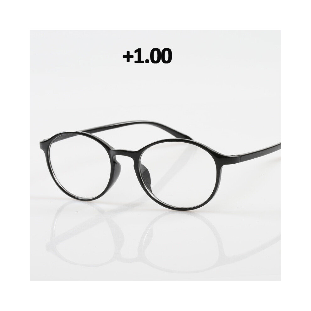 Multicoloured Diopter +1.0 1.5 2.0 2.5 3.0 3.5 Men Reading Glasses Tr90 Vintage Round Frame Reading Eyeglasses Women Presbyopia Goggle