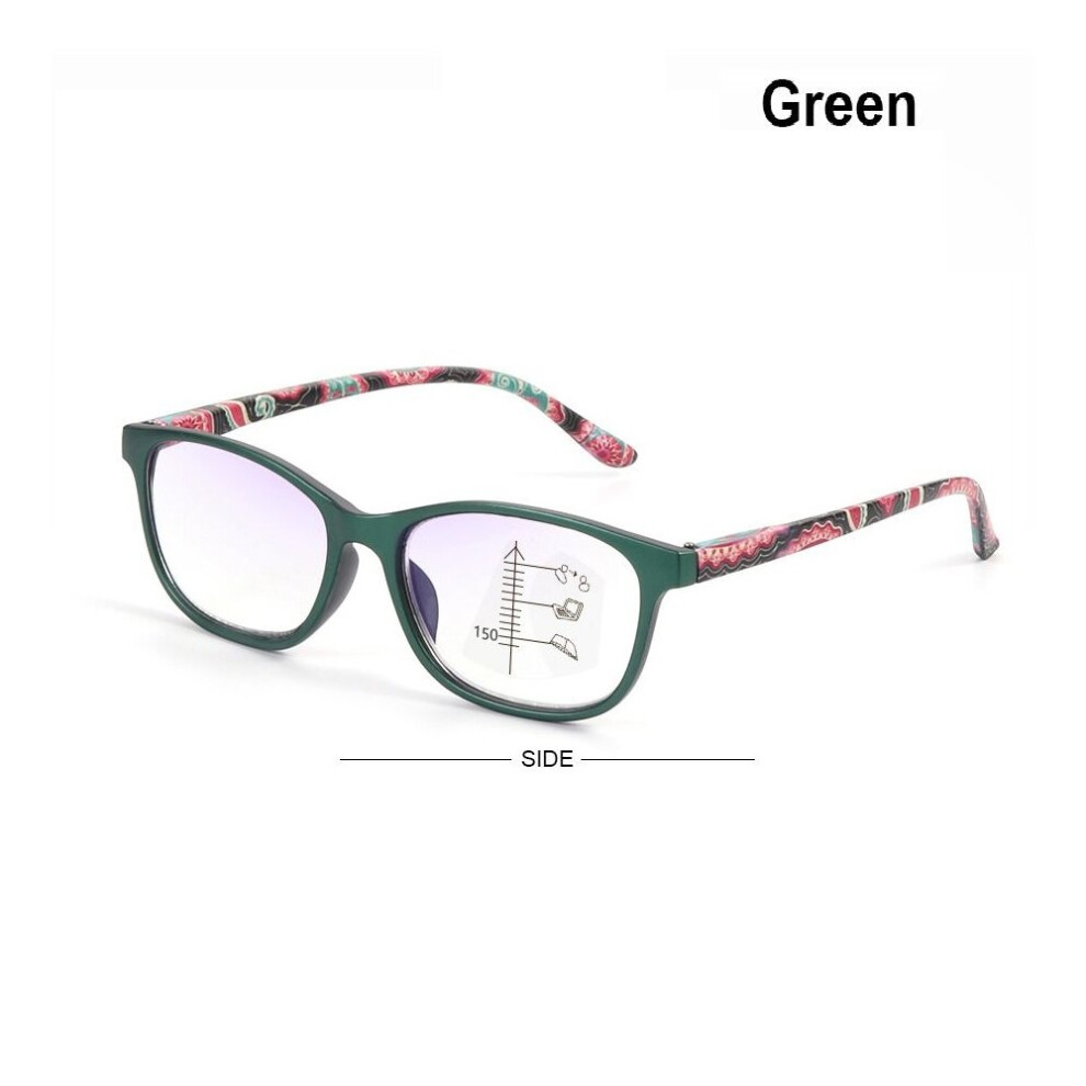 +1.0~+3.5 Multifocal Reading Glasses Progressive Bifocal Anti Ray UV Protect Presbyopic Eyeglasses Computer Eyewear