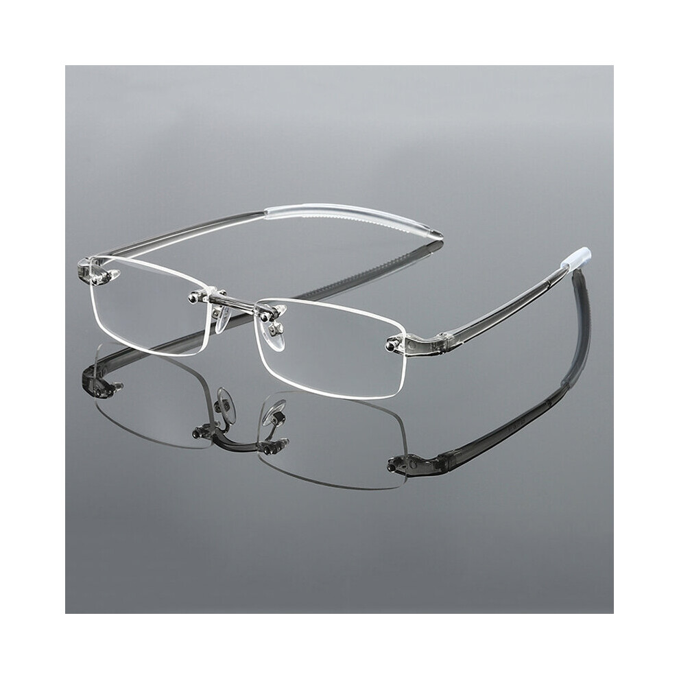 Multicoloured Men Women Rimless Reading Glasses Business Frameless Clear Lens Presbyopia Eyeglasses Ultralight Spectacle +1.0 To +3.0