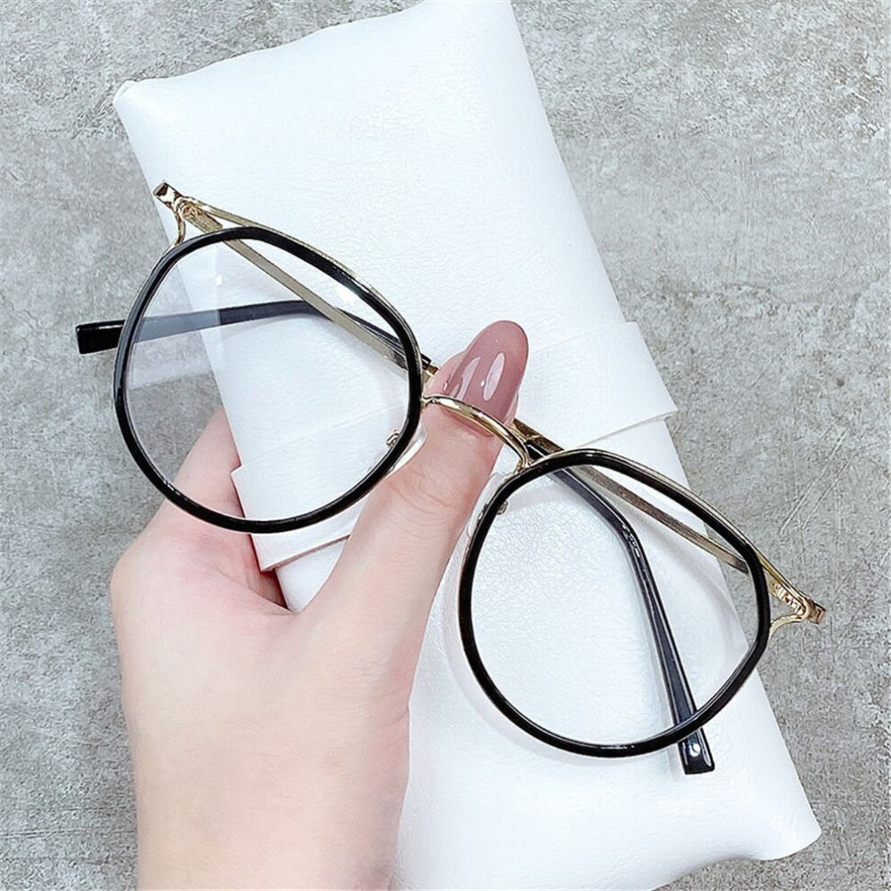 Metal Myopia Glasses Anti-UV Computer Goggles Women Optical Glasses Vision Care Eyewear 0 -1.0~ -4.0
