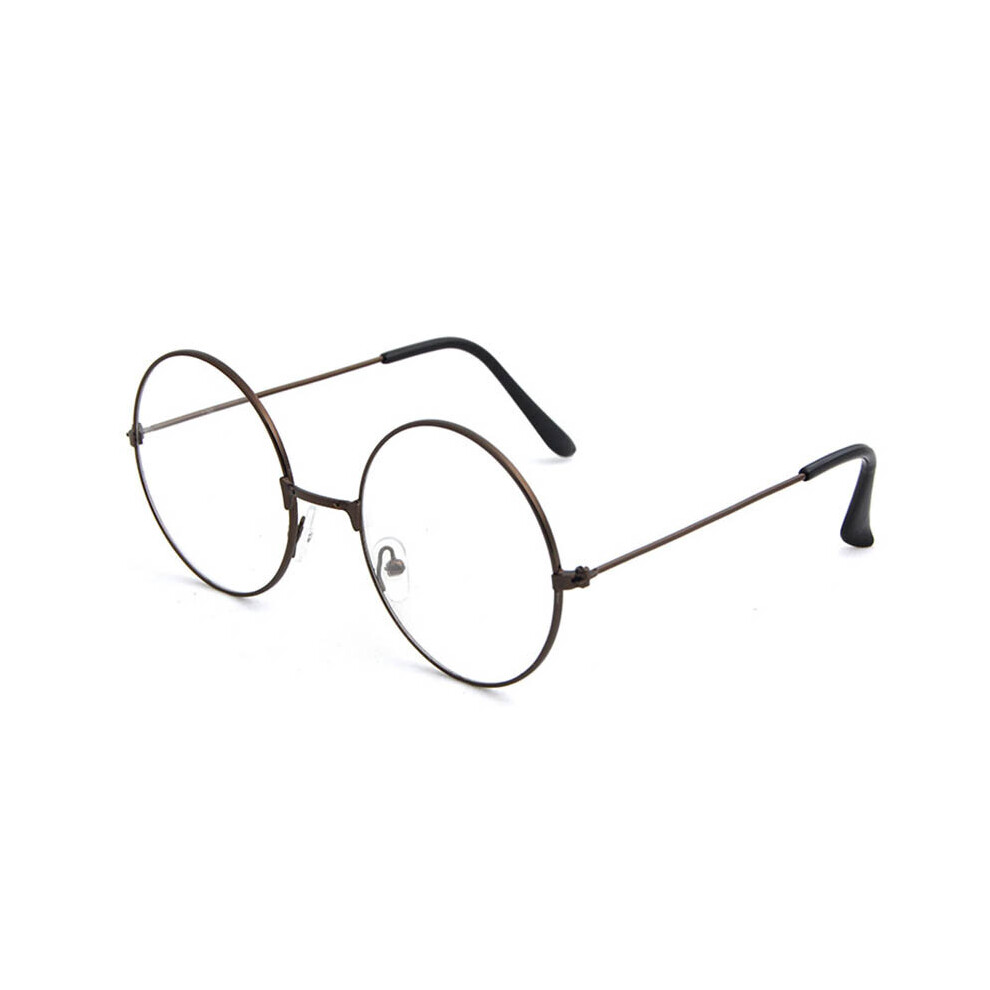 Round Plain Clear Glasses Ultra Light Metal Decoration Transparent Eyewear Prescription Optical Spectacle Frames LL@17
