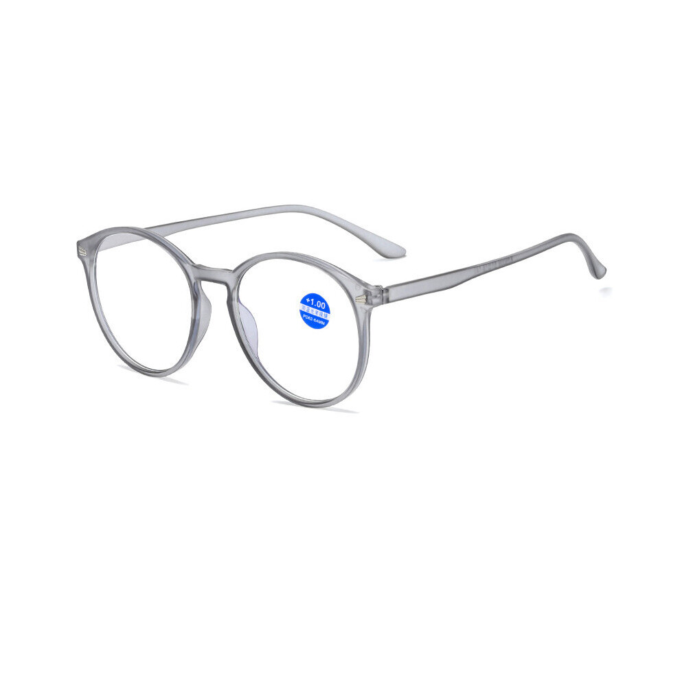 Retro Anti Light Reading Glasses Ladies Round Presbyopia Eyeglasses Women Computer Prescription Eyewear