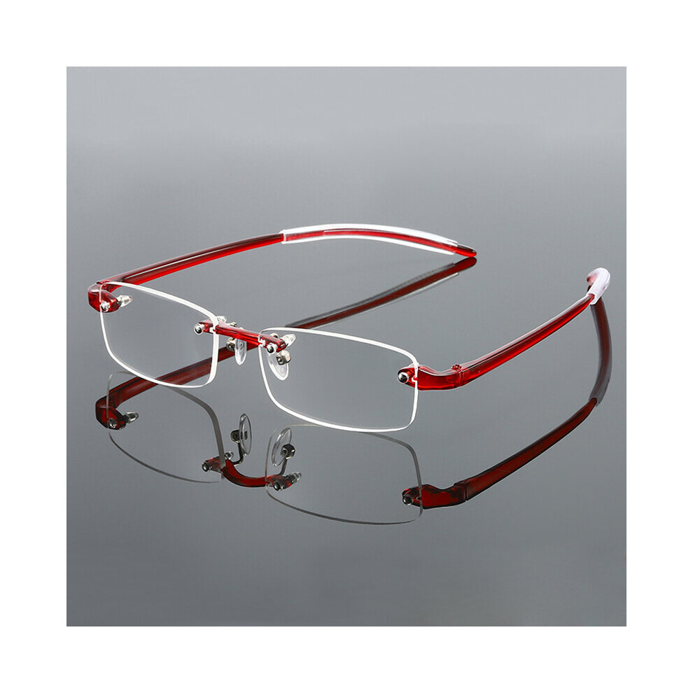 Multicoloured Men Women Rimless Reading Glasses Business Frameless Clear Lens Presbyopia Eyeglasses Ultralight Spectacle +1.0 To +3.0