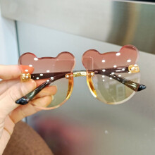 Children's Sunglasses Infant's Retro Solid Ultraviolet-proof Round Convenience Glasses Eyeglass For Kids