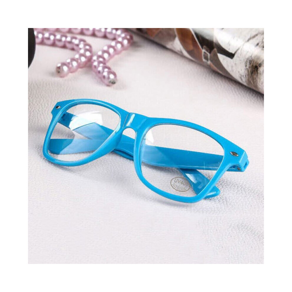 Multicoloured Plain Mirror Eyeglasses Eye Glasses Spectacle Flat Clear Len Geek Nerd Glasses Full Frame Eyewear 16 Colors