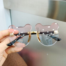 Children's Sunglasses Infant's Retro Solid Ultraviolet-proof Round Convenience Glasses Eyeglass For Kids