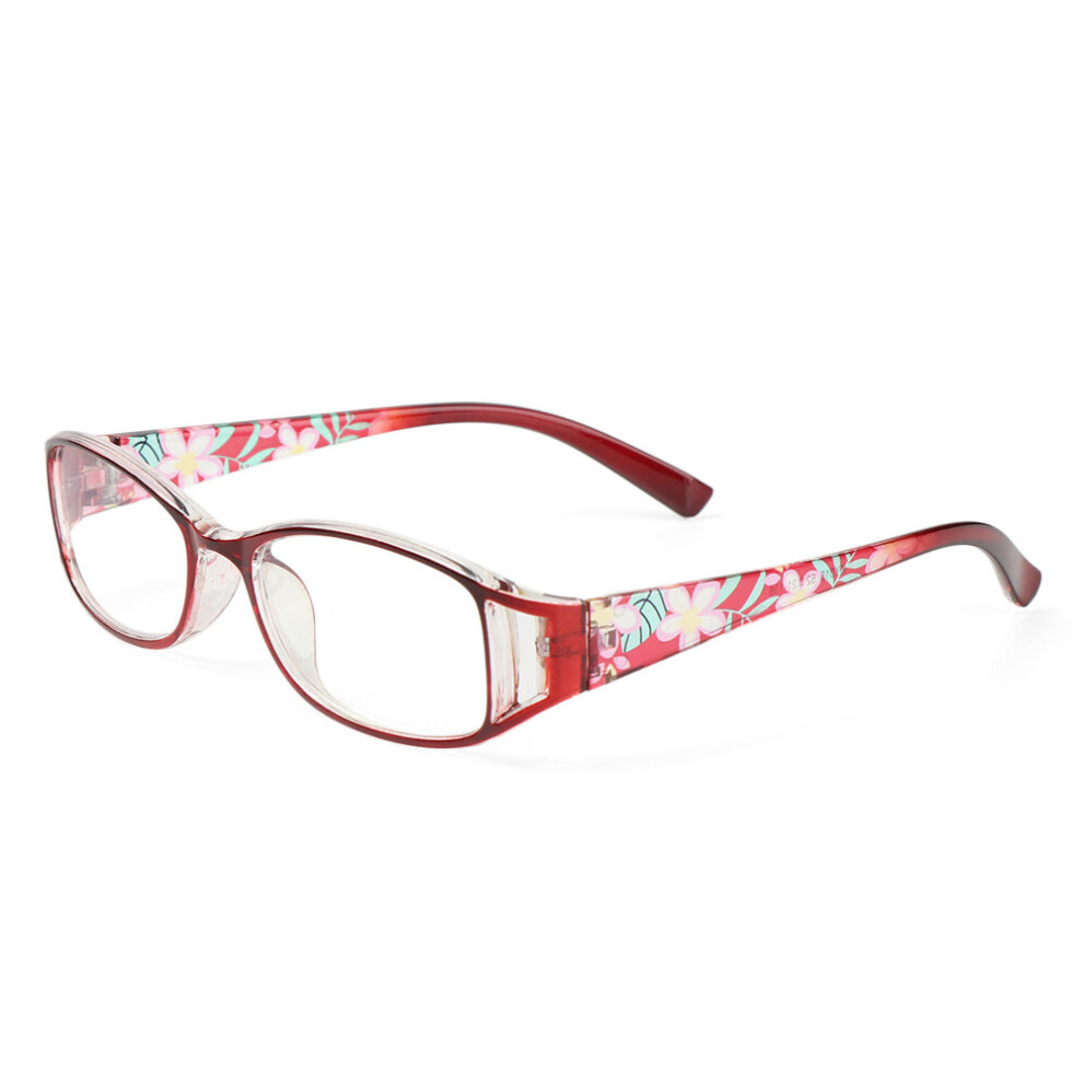 Flower Print Resin Reading Glasses for Men Women Eyewear Protector Glasses Presbyopic +1.0~+4.0