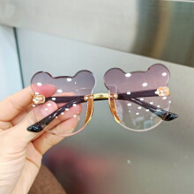 Children's Sunglasses Infant's Retro Solid Ultraviolet-proof Round Convenience Glasses Eyeglass For Kids