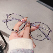 Seemfly Anti-blue Reading Glasses Transparent HD Polygon Resbyopic Eyewear With Degree +1 +1.5 +2 +2.5 +3 +3.5 +4