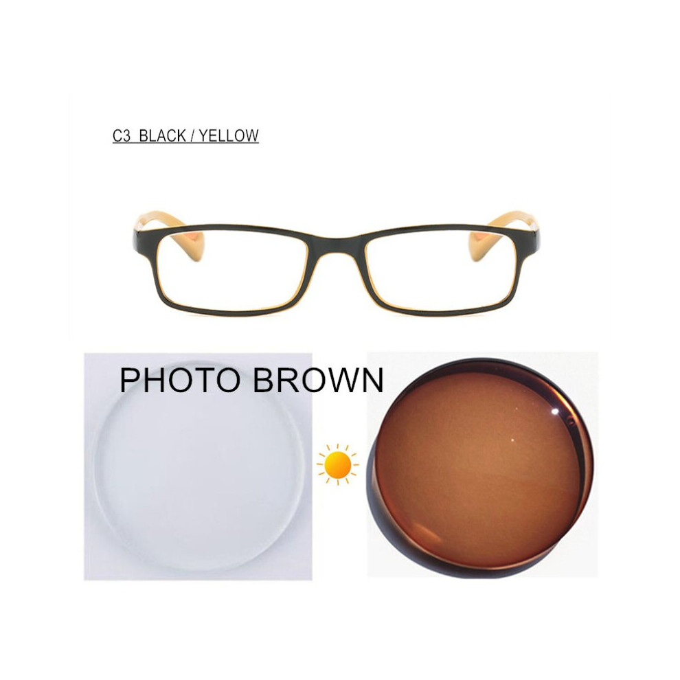 Multicoloured Photochromic Anti Ray Myopia Glasses Prescription -0.5 To -6.0 Women Men Nearsighted Spectacles For Cylinder F109