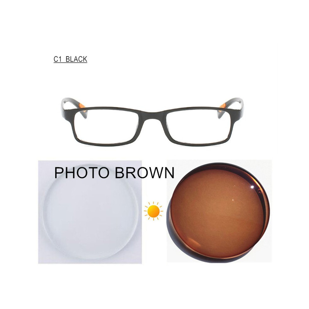 Multicoloured Photochromic Anti Ray Myopia Glasses Prescription -0.5 To -6.0 Women Men Nearsighted Spectacles For Cylinder F109