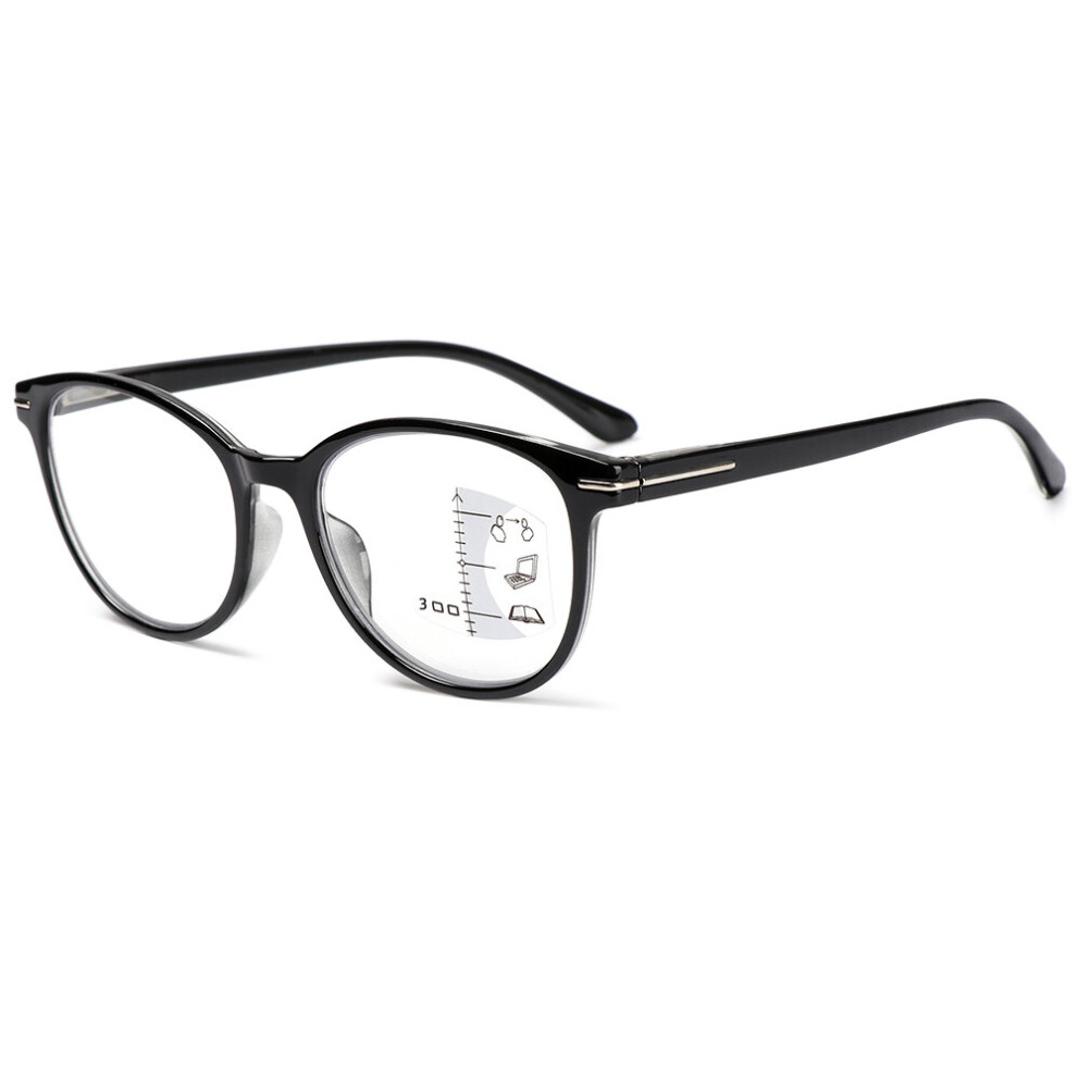 Multicoloured Unisex Progressive Multifocal Reading Glasses Light Blocking Reading Glasses Round Presbyopia Glasses Computer Goggles