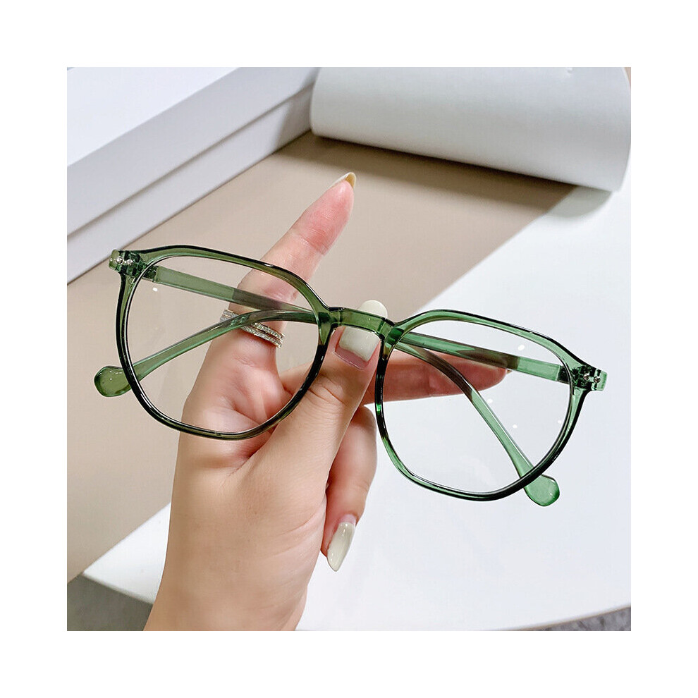 Transparent polygon Computer Glasses Frame Women Men Anti Light Eyewear Blocking Glasses Optical Spectacle Eyeglass