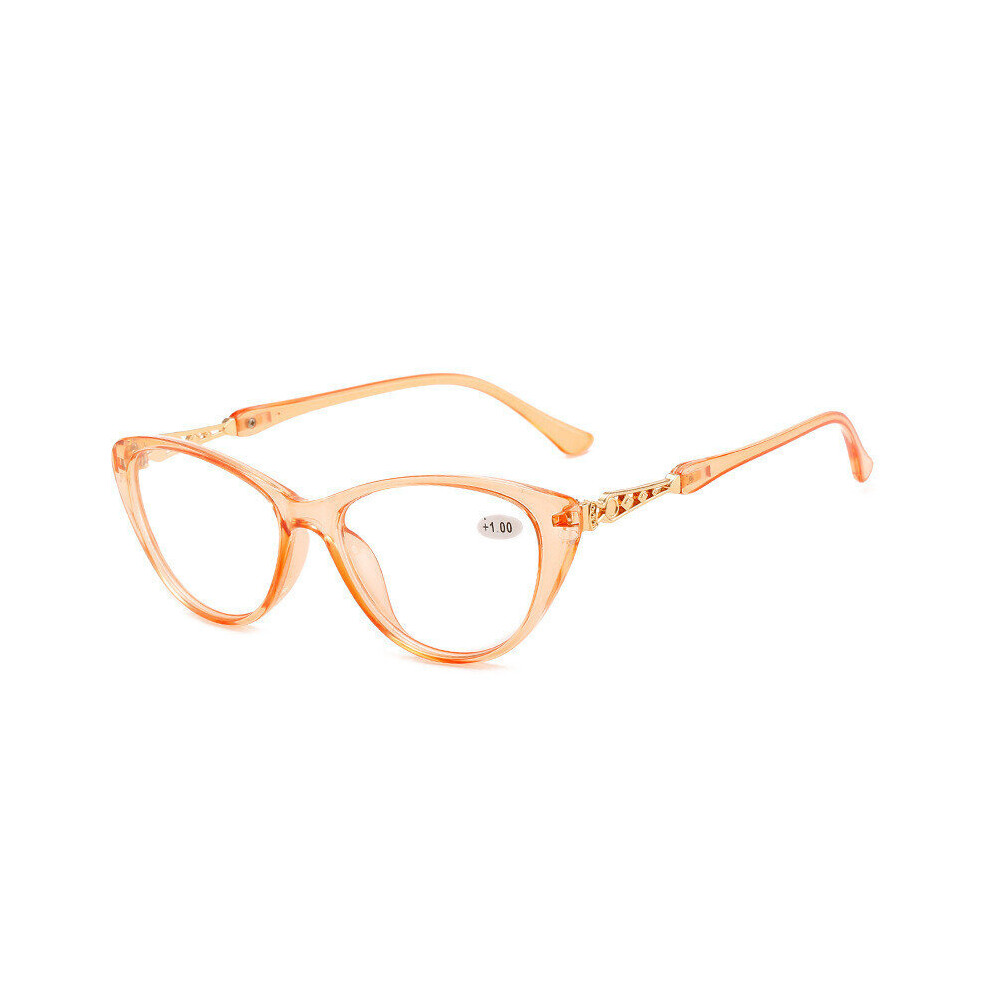 Multicoloured Elbru Retro Cat Eye Reading Glasses Women Hd Gradient Presbyopic Computer Eyeglasses Hyperopia Glasses Diopter +1.0 To +4.0